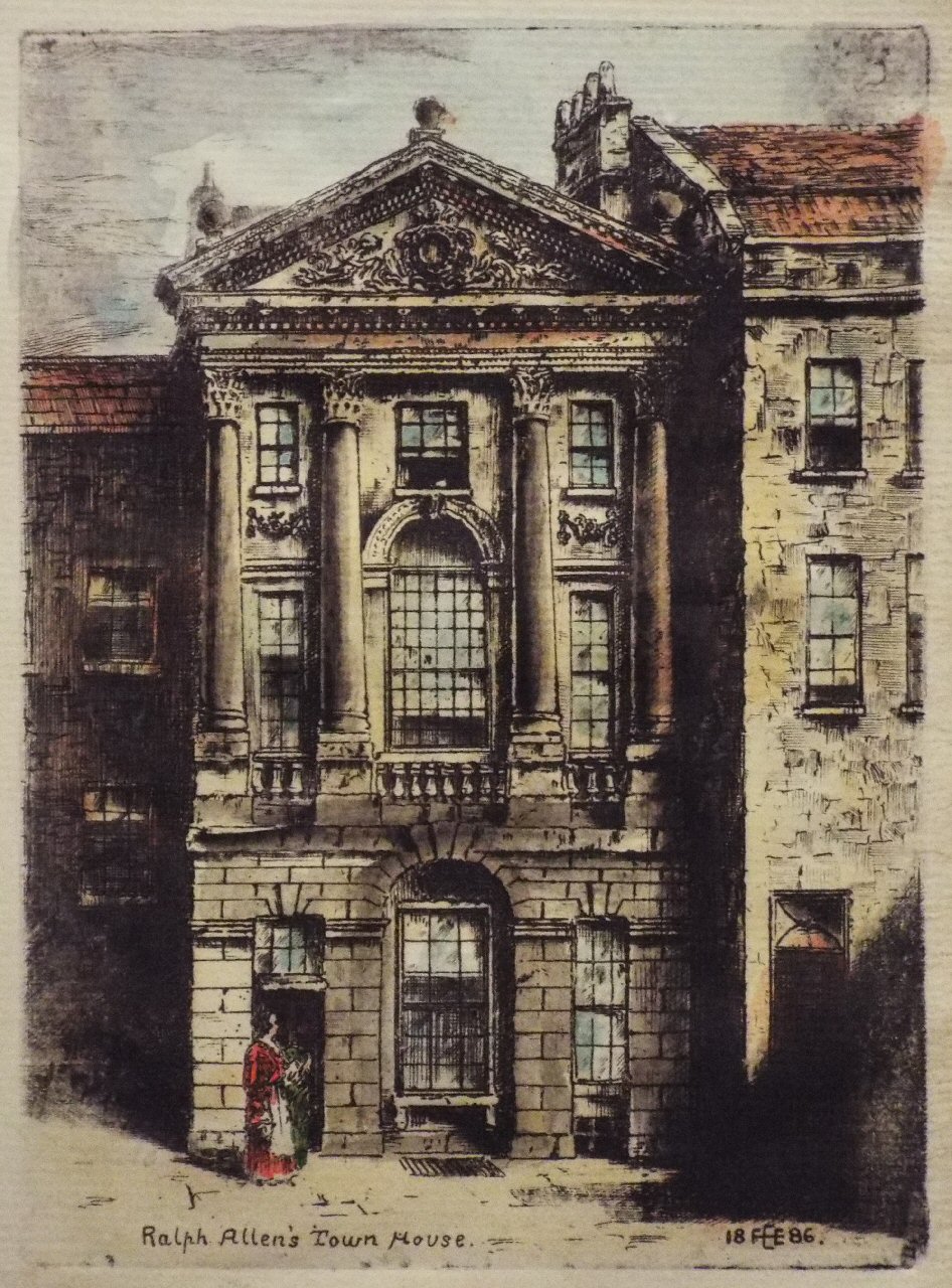 Etching - Ralph Allen's Town House. - Ellison